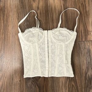 White Lace Corset Top